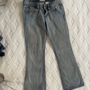 Levis 518 Superlow Boot Cut Jeans in Light Blue